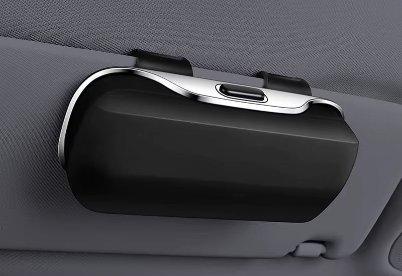 SEAMETAL Car Sun Visor Glasses Case Extra-Large Sunglasses Holder Storage Box Stable Eyeglasses Case Organizer Protection Box