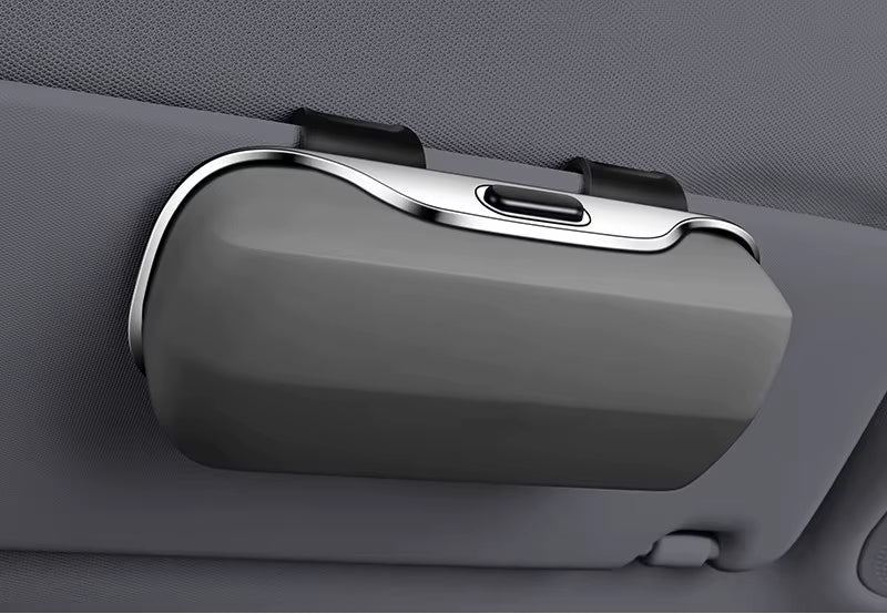 SEAMETAL Car Sun Visor Glasses Case Extra-Large Sunglasses Holder Storage Box Stable Eyeglasses Case Organizer Protection Box