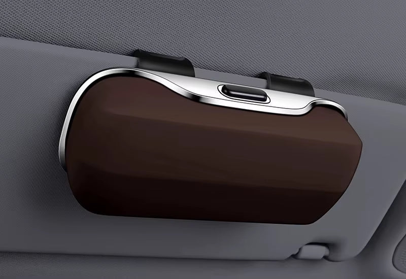 SEAMETAL Car Sun Visor Glasses Case Extra-Large Sunglasses Holder Storage Box Stable Eyeglasses Case Organizer Protection Box