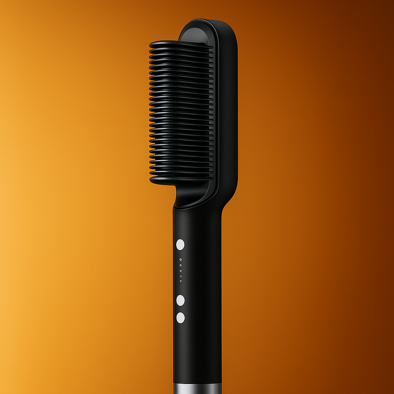 Escova Alisadora Bivolt 5 em 1 - Alisa, Hidrata, Modela, Alinha e Anti-Frizz