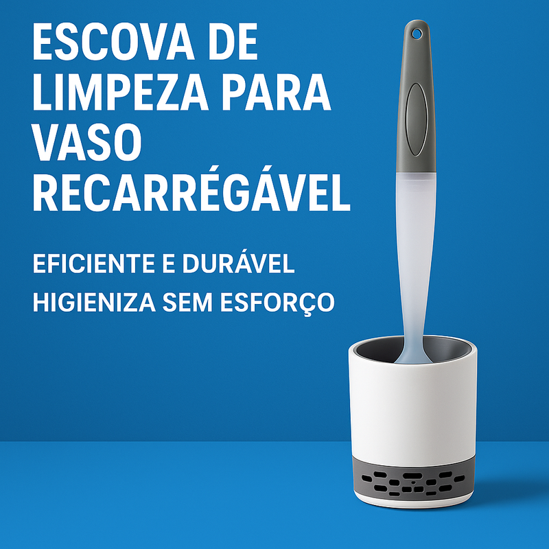 Escova de Limpeza para Vaso Recarregável
