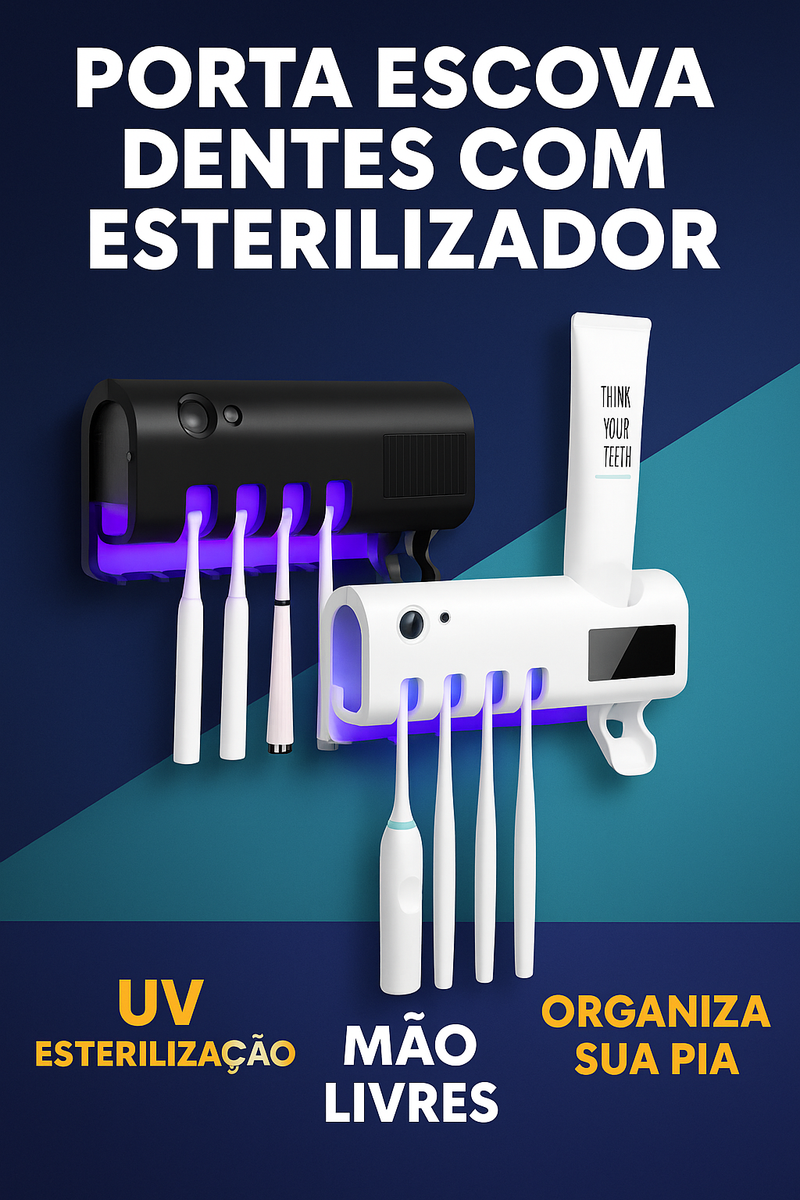 Porta Escova Dentes Com Esterilizador