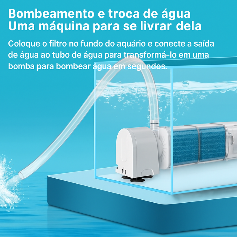 Bomba de filtro para aquário.
