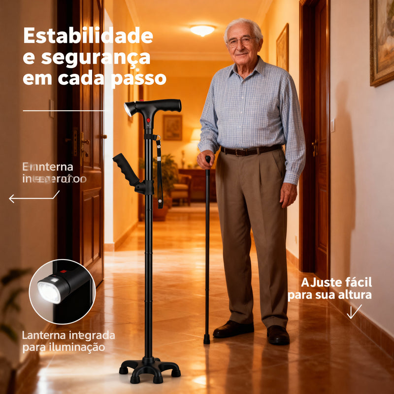 Bengala Super Multifuncional Com 4 Pés