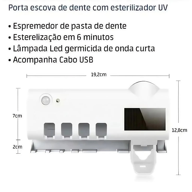 Porta Escova Dentes Com Esterilizador
