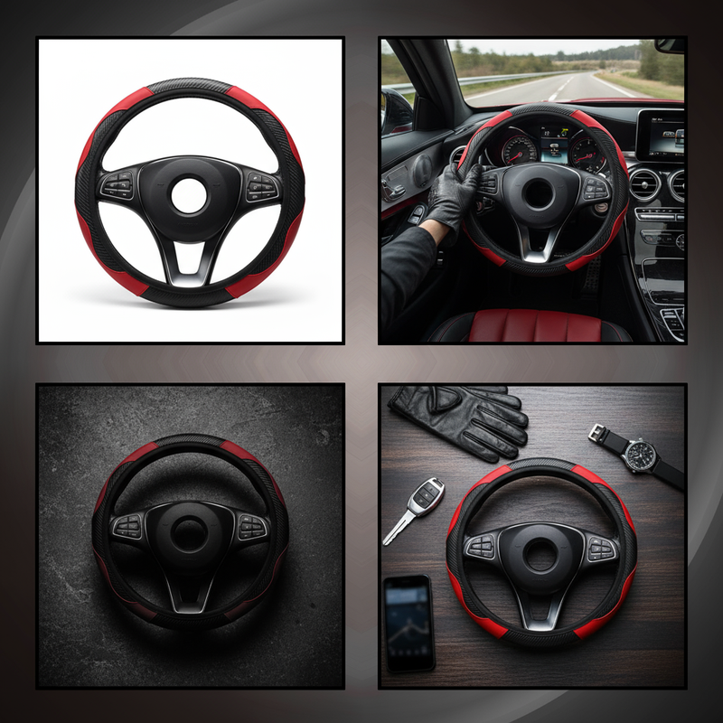 Capa de Volante Universal de Couro para Carro