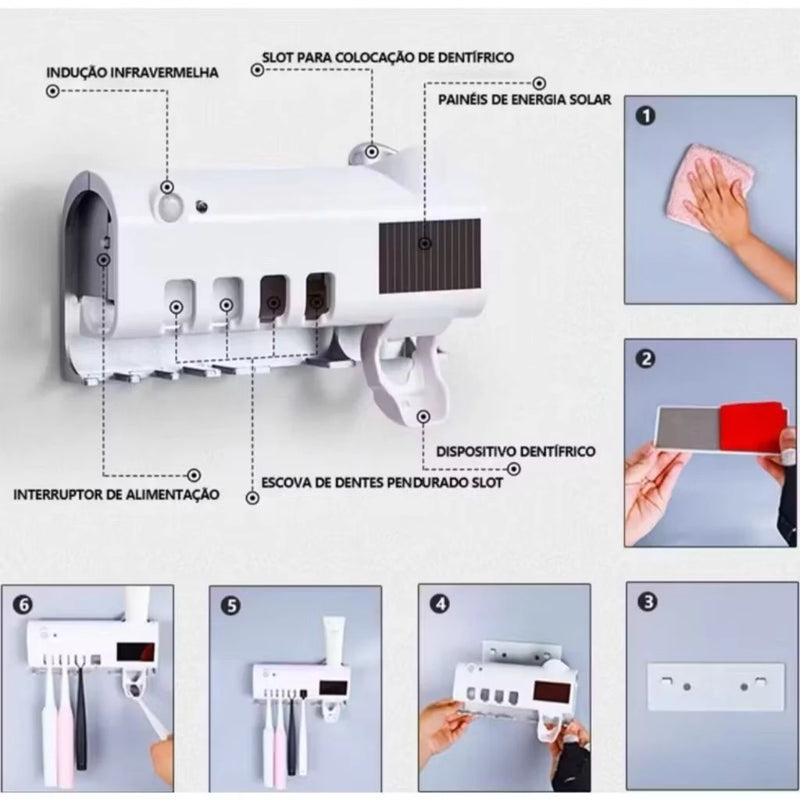 Porta Escova Dentes Com Esterilizador